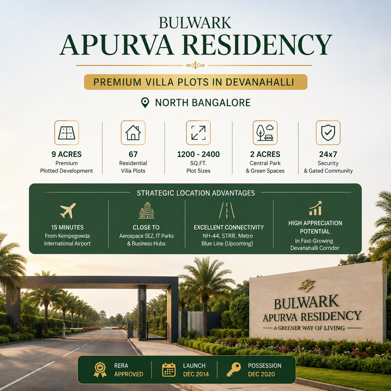 Bulwark Apurva Residency Devanahalli – Premium Villa Plots
